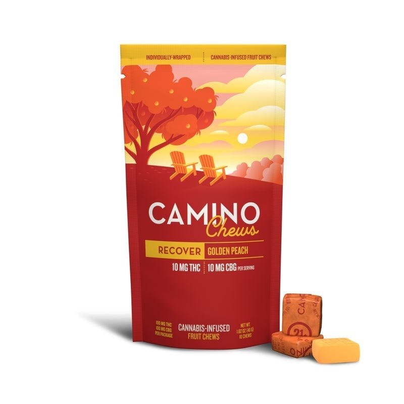 CAMINO CHEWS | Recover | Golden Peach | 1:1 THC:CBG | 100MG 10Pk kaufen bei Head & Grow Hub