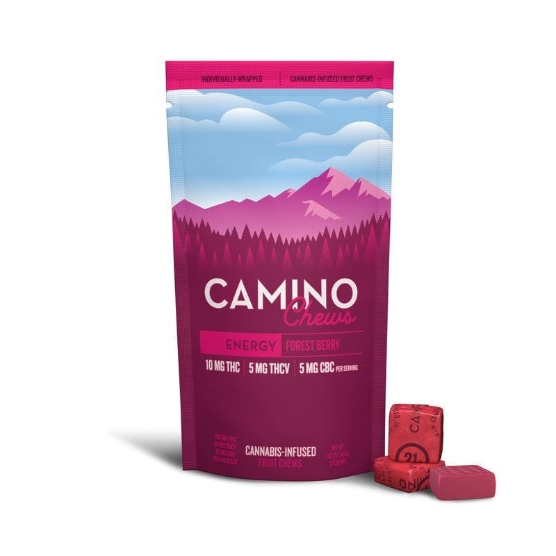CAMINO CHEWS | 'Energy' Forest Berry | 2:1:1 THC:THCv:CBC | 100MG 10PK kaufen bei Head & Grow Hub