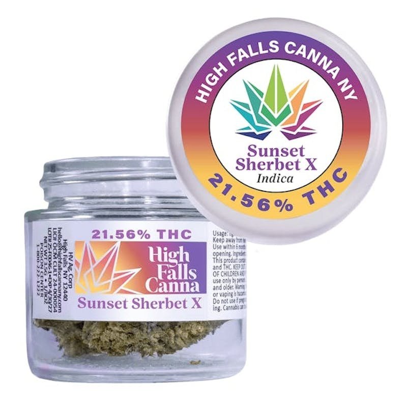 HIGH FALLS CANNA | Sunset Sherbet X | 3.5G Flower kaufen bei Head & Grow Hub