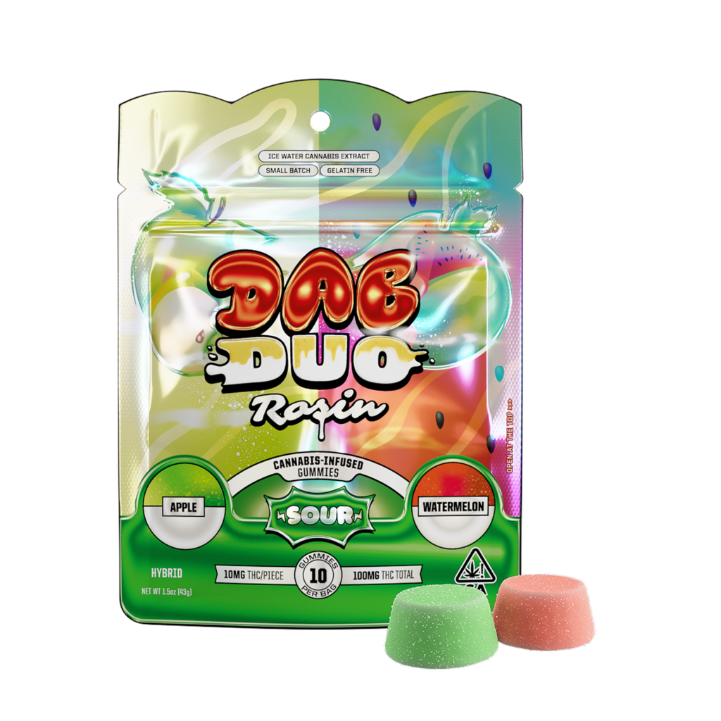 ABX - Dab Duo Sour Apple & Watermelon Rosin Gummies 100mg kaufen bei Head & Grow Hub