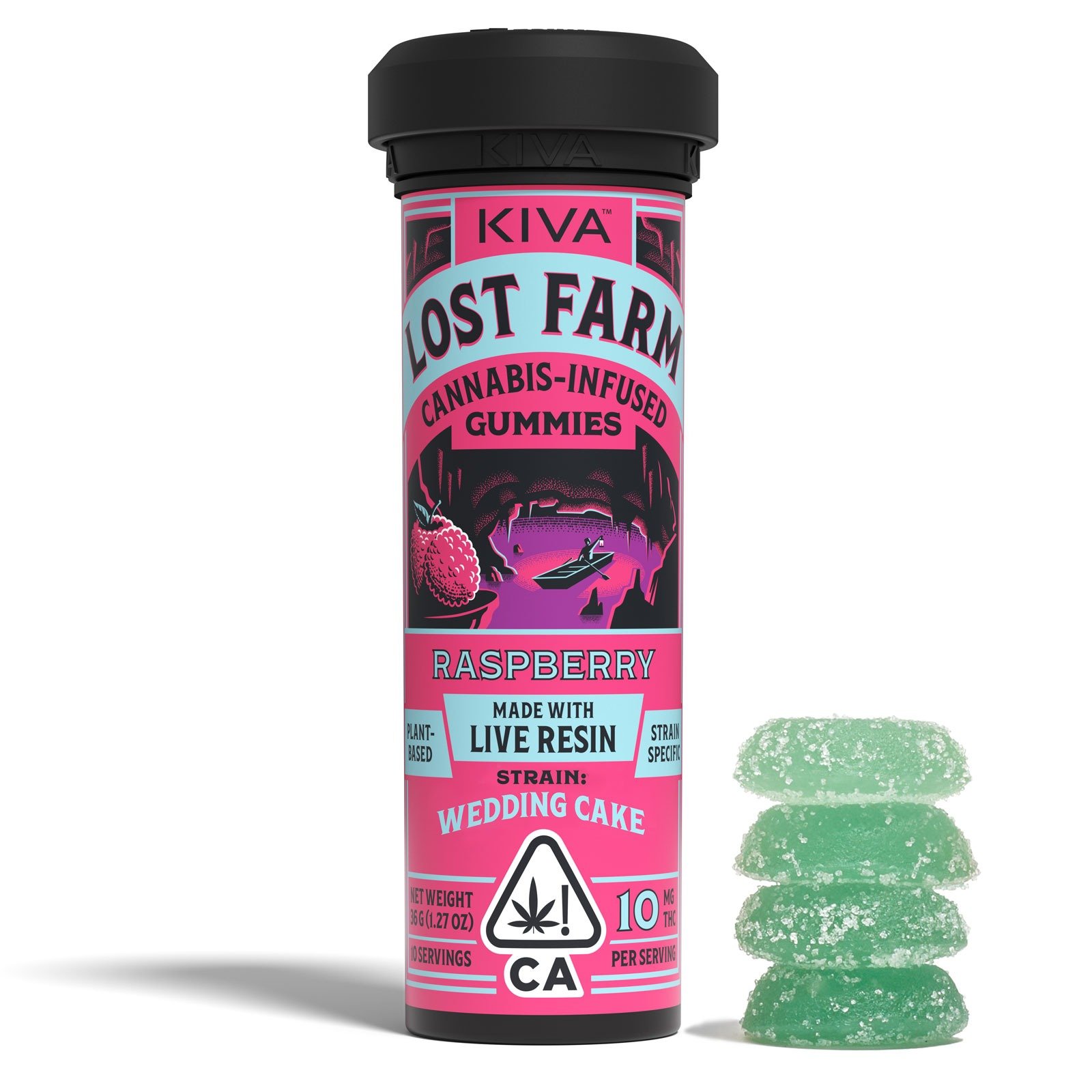 Raspberry Lost Farm Gummies 100mg 10-pack kaufen bei Head & Grow Hub