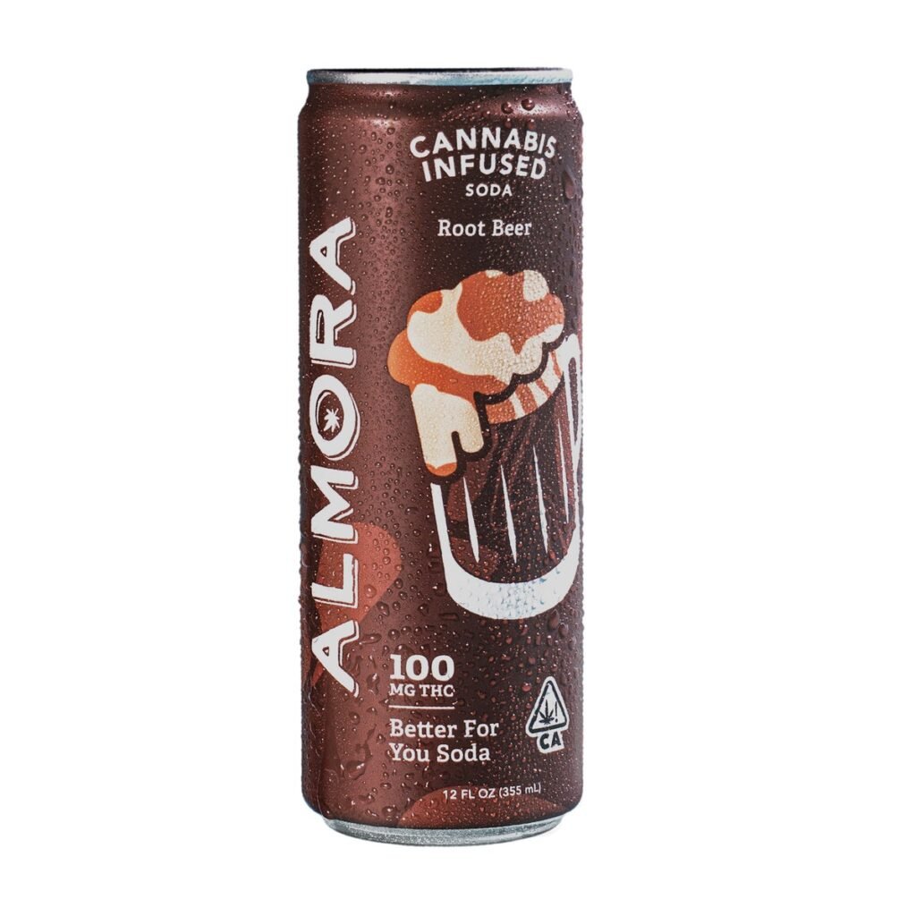 Almora Farm: Root Beer Prebiotic Soda 12oz Can: 100mg THC kaufen bei Head & Grow Hub