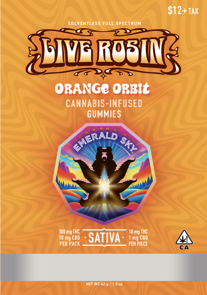 Emerald Sky - Orange Orbit Live Rosin Gummies 10ct 100mg kaufen bei Head & Grow Hub