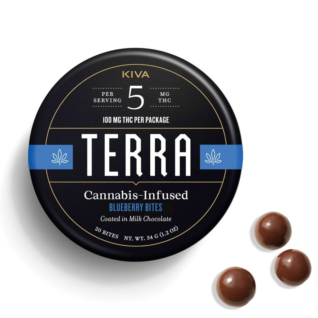 KIVA Terra- Milk Chocolate Blueberries 100mg kaufen bei Head & Grow Hub