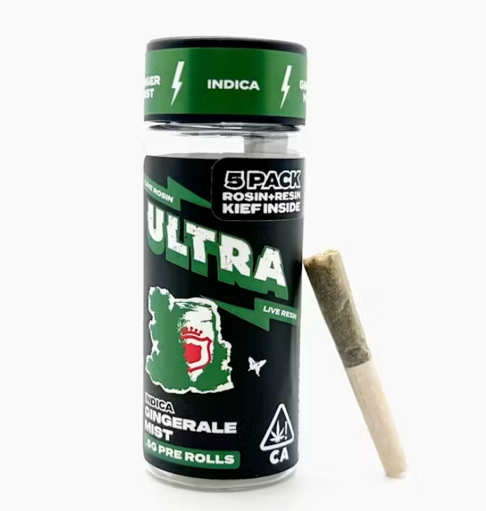 Ultra Gingerale Mist Live Rosin and Live Resin Preroll 5pk .5g kaufen bei Head & Grow Hub