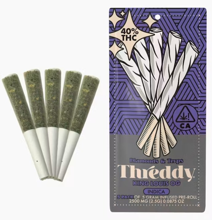 Threddy - King Louis OG 5pk .5g Infused Joints kaufen bei Head & Grow Hub