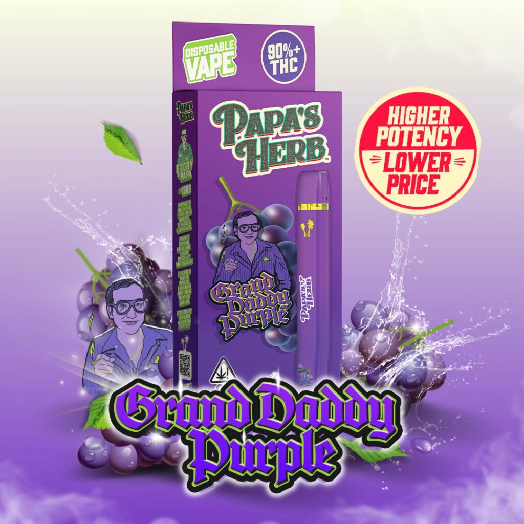 Papa's Herb-Grand Daddy Purple 1G Disposable Vape kaufen bei Head & Grow Hub