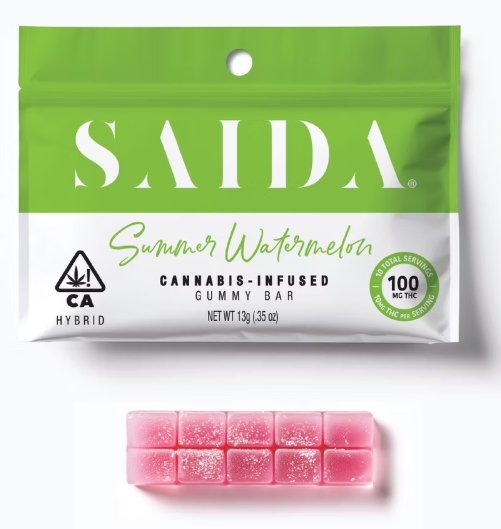 Saida Summer Watermelon Gummy Bar 100mg Hybrid kaufen bei Head & Grow Hub