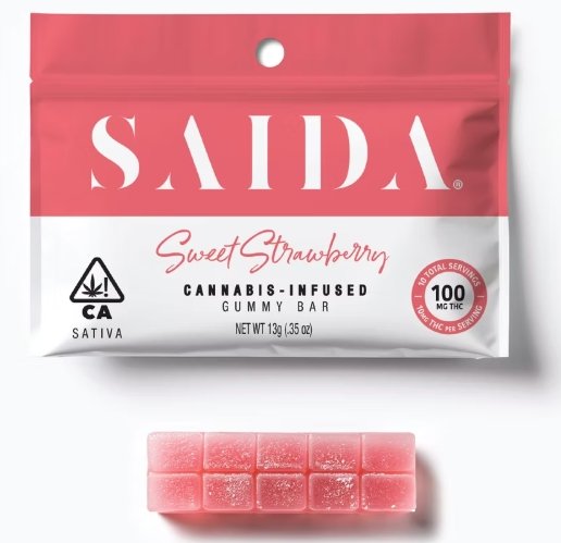 Saida Sweet Strawberry Gummy Bar 100mg Sativa THC kaufen bei Head & Grow Hub