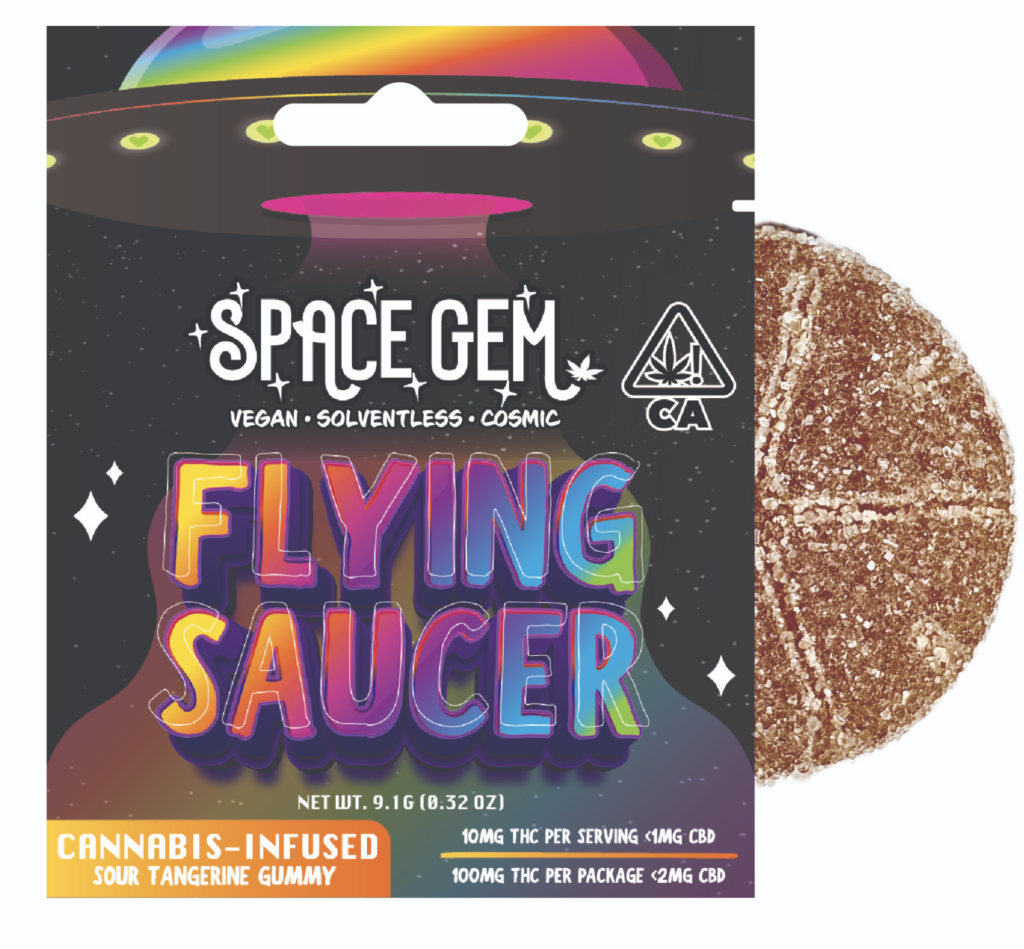 Space Gem - Sour Tangerine Gummy Flying Saucer 100mg kaufen bei Head & Grow Hub