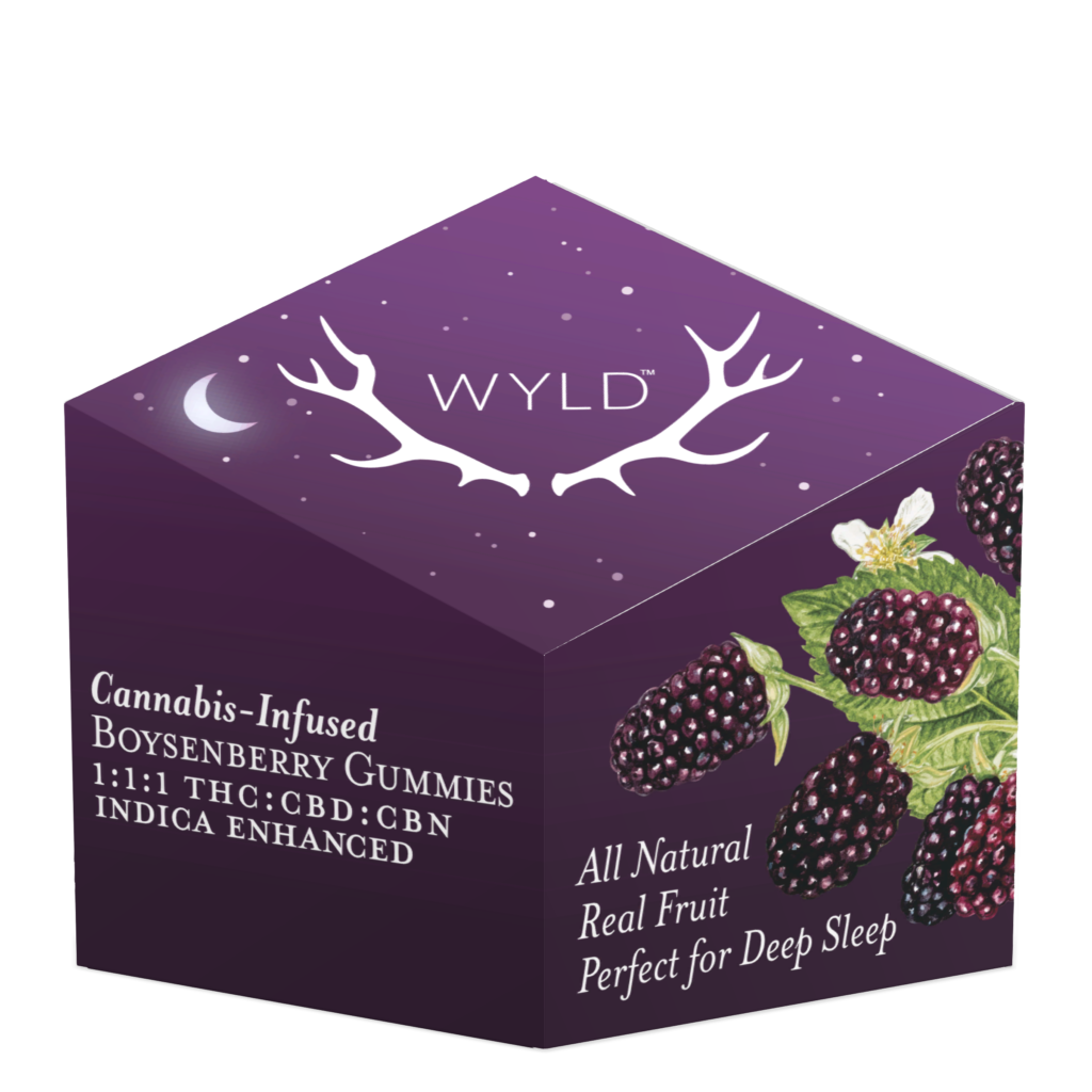 WYLD - Boysenberry Gummies 1:1:1 THC:CBD:CBN kaufen bei Head & Grow Hub